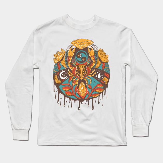 Cafe Mystic Cancer Zodiac Long Sleeve T-Shirt by kenallouis